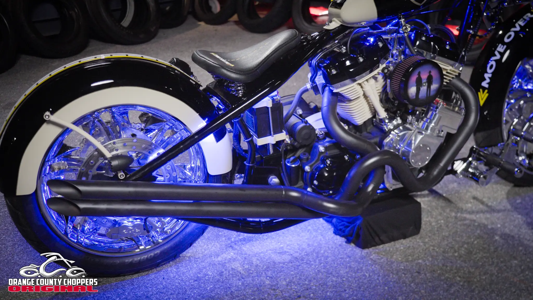 Move Over Bike — Blue LED Detail